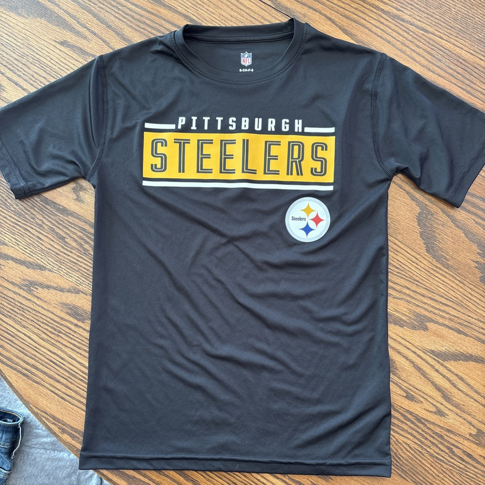 pittsburgh steelers youth shirt black small